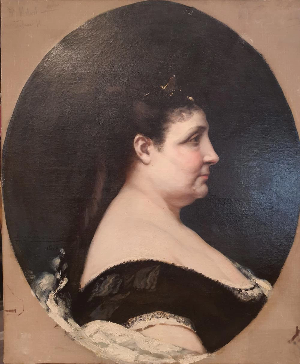 Jean - Joseph Benjamin, Constant, 128, Portrait de dame de profil